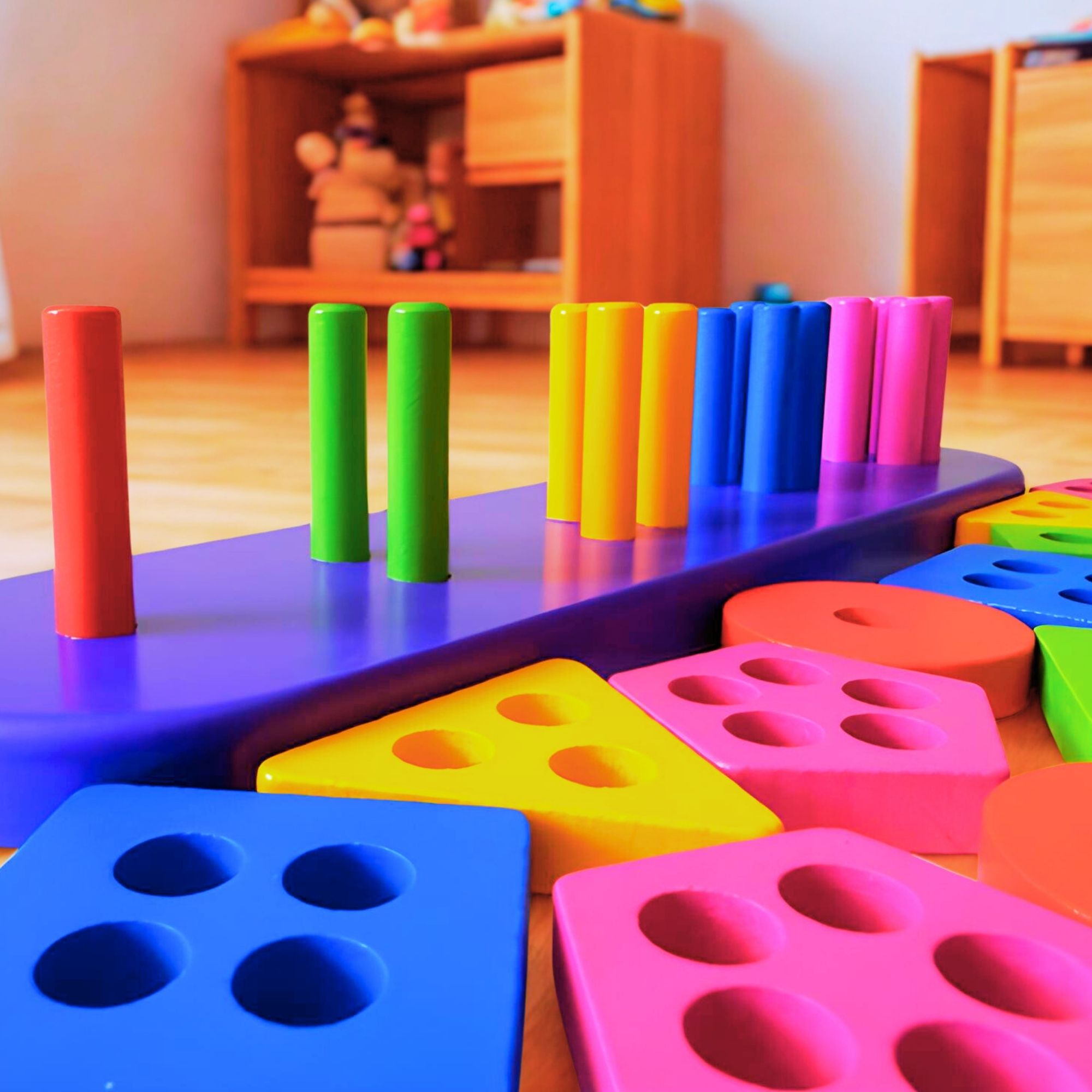 wooden shape puzzle toy for kids colorful montessori learning toy